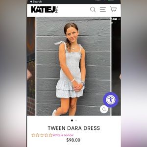 Katie J tween Dara dress NWT size tween L (youth 12)